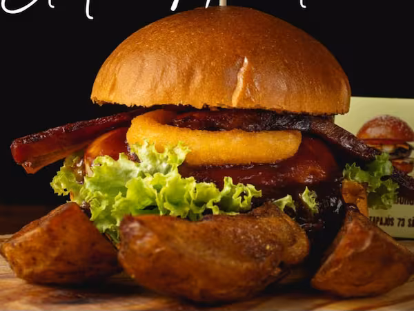 Hamburguer Artesanal com Bacon e Barbecue (Grateful)